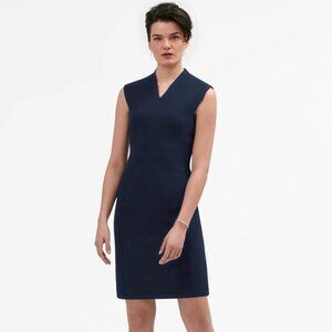 MM LaFleur Dress 3X Navy Aditi WonderTex Corp Career Classic Minimalist Capsule
